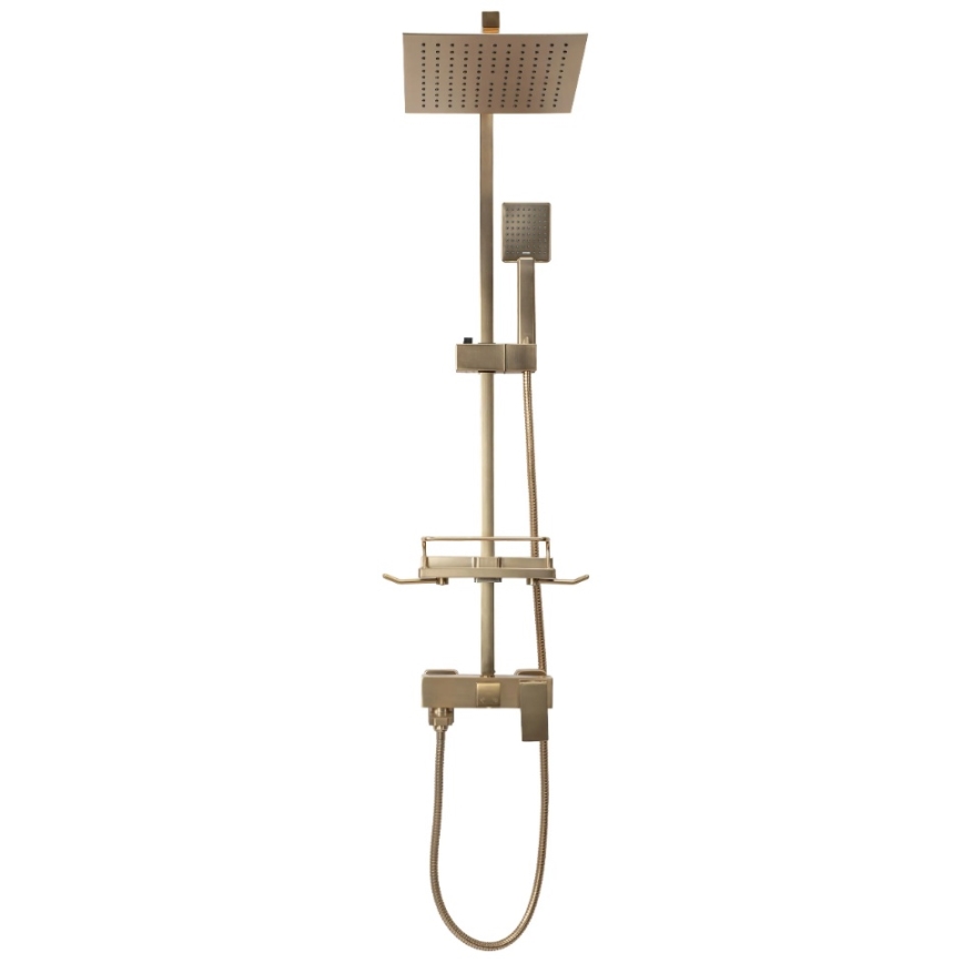 REA-P7050 - Set doccia con rubinetteria JACK oro spazzolato