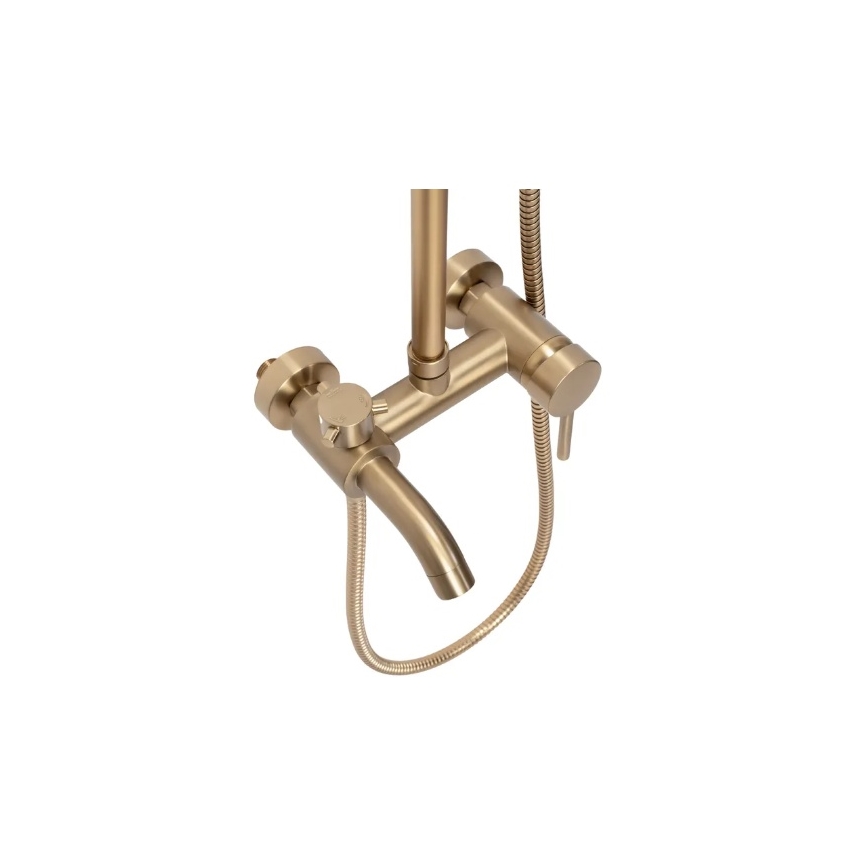 REA-P7051 - Ensemble de douche avec mitigeur LUIS doré brossé