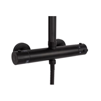 REA-P7101 - Set doccia con miscelatore termostatico TOM, nero opaco