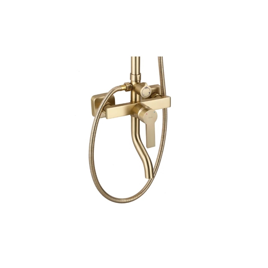 REA-P7841 - Set doccia con miscelatore ARGUS, finitura oro spazzolato