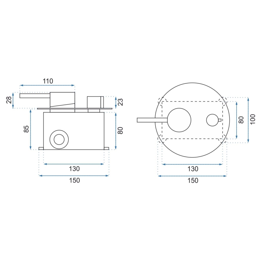 REA-P8007 - Duschset mit Unterputzarmatur LUNGO, glänzender Chrom