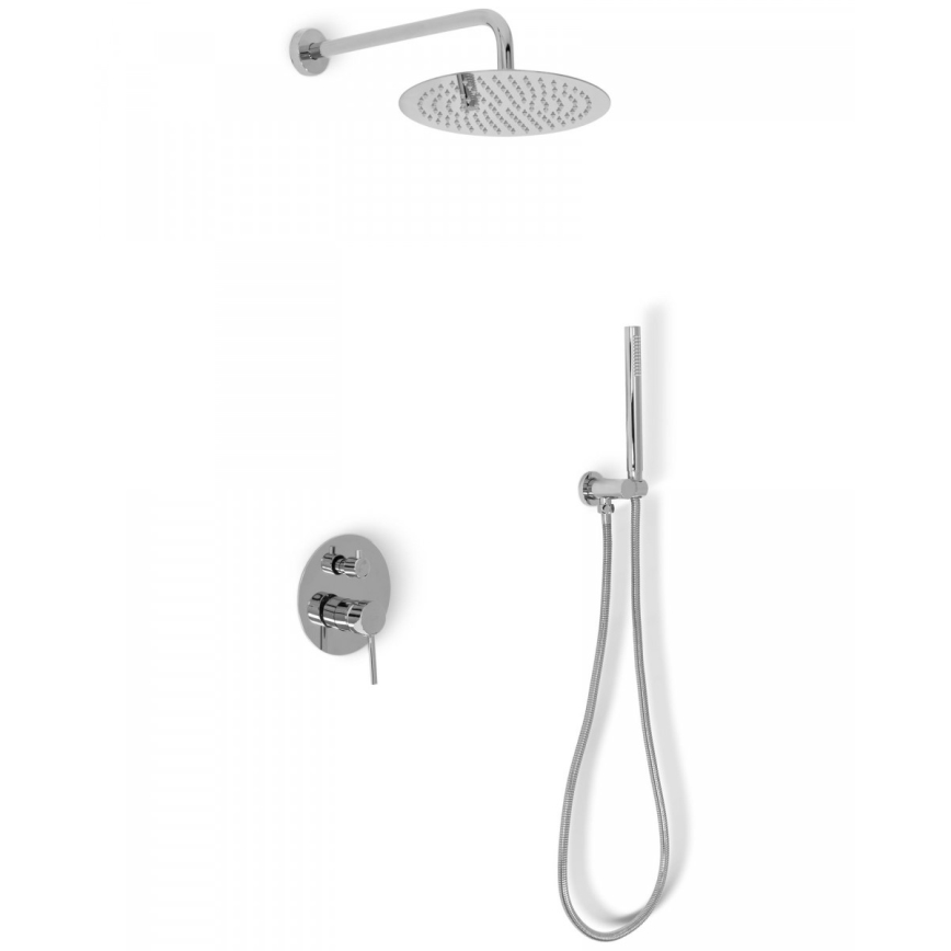 REA-P8007 - Ensemble de douche avec mitigeur encastré LUNGO, chromé brillant