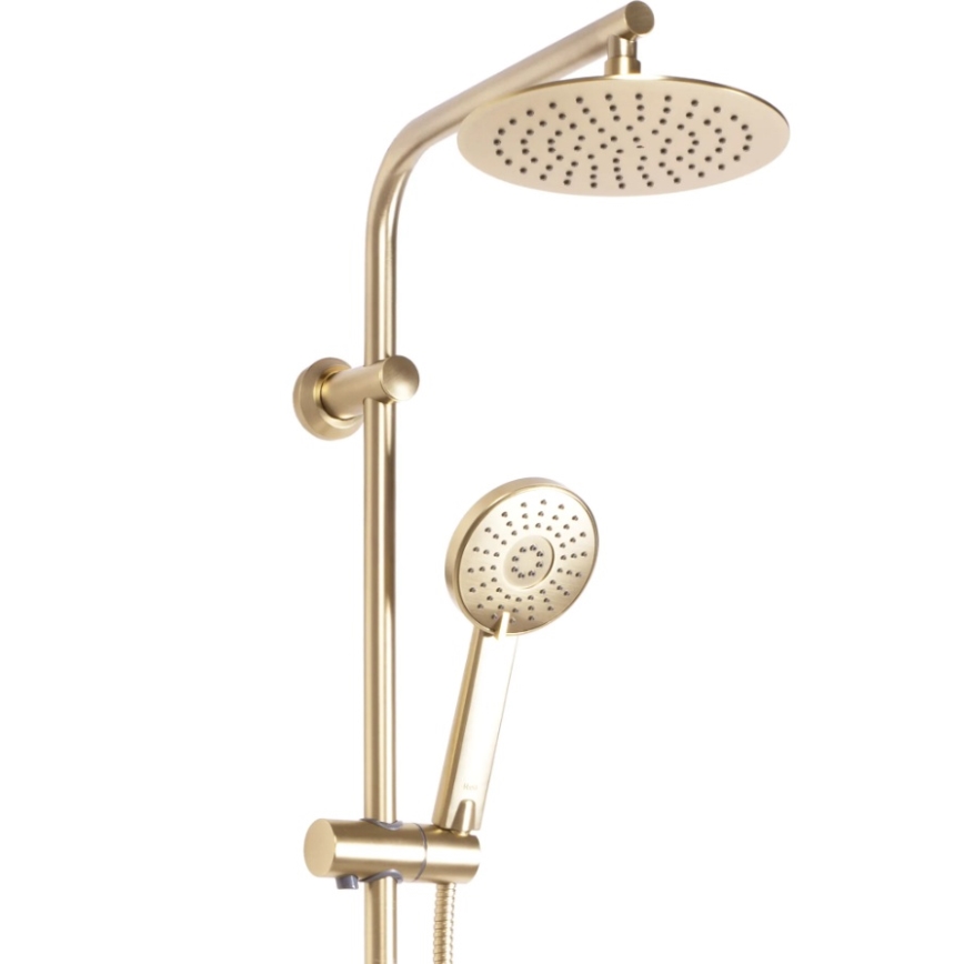 REA-P8413 - Set doccia con miscelatore termostatico BLISS oro spazzolato