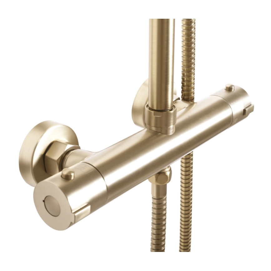 REA-P8413 - Set doccia con miscelatore termostatico BLISS oro spazzolato