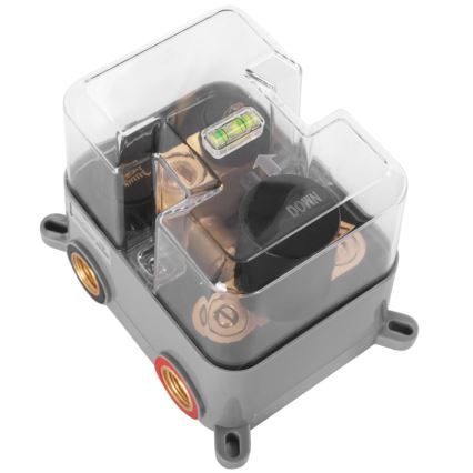 REA-P8551 - Ensemble de douche avec mitigeur thermostatique encastré LUNGO, finition or brossé