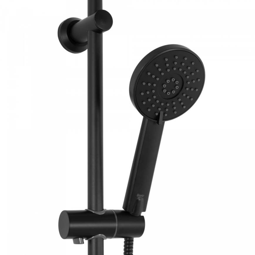 REA-P8804 - Ensemble de douche avec mitigeur thermostatique BLISS noir mat