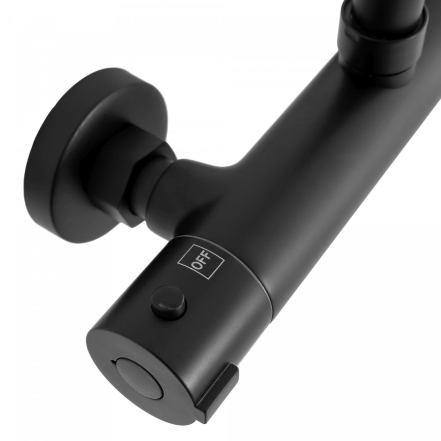 REA-P8804 - Ensemble de douche avec mitigeur thermostatique BLISS noir mat