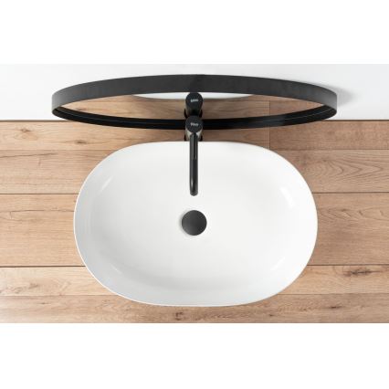 REA-U0024 - Lavabo da appoggio CLEO 41x60,5 cm ceramica/bianco lucido
