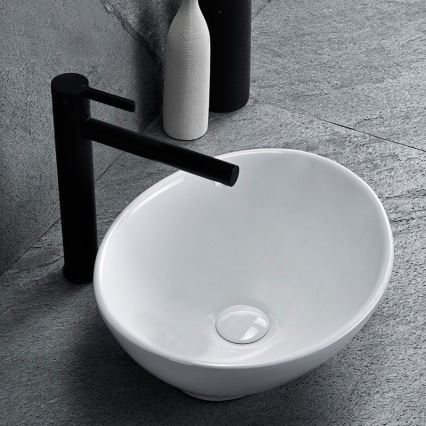 REA-U0133 - Lavabo da appoggio SOFIA 34,5x41 cm ceramica/bianco lucido