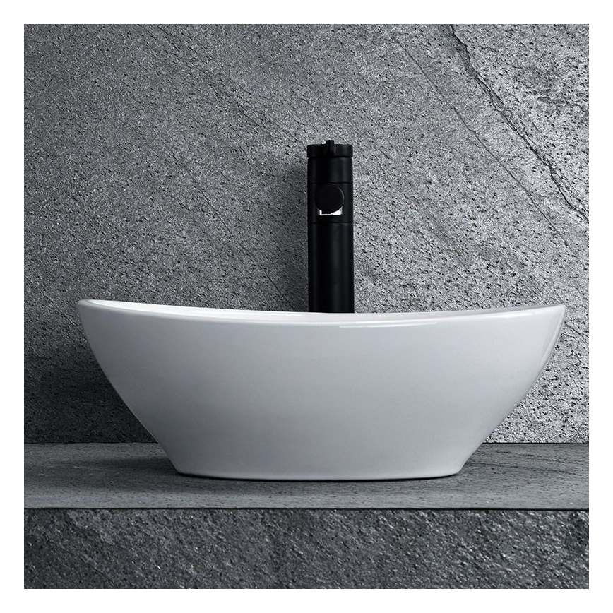 REA-U0133 - Lavabo da appoggio SOFIA 34,5x41 cm ceramica/bianco lucido