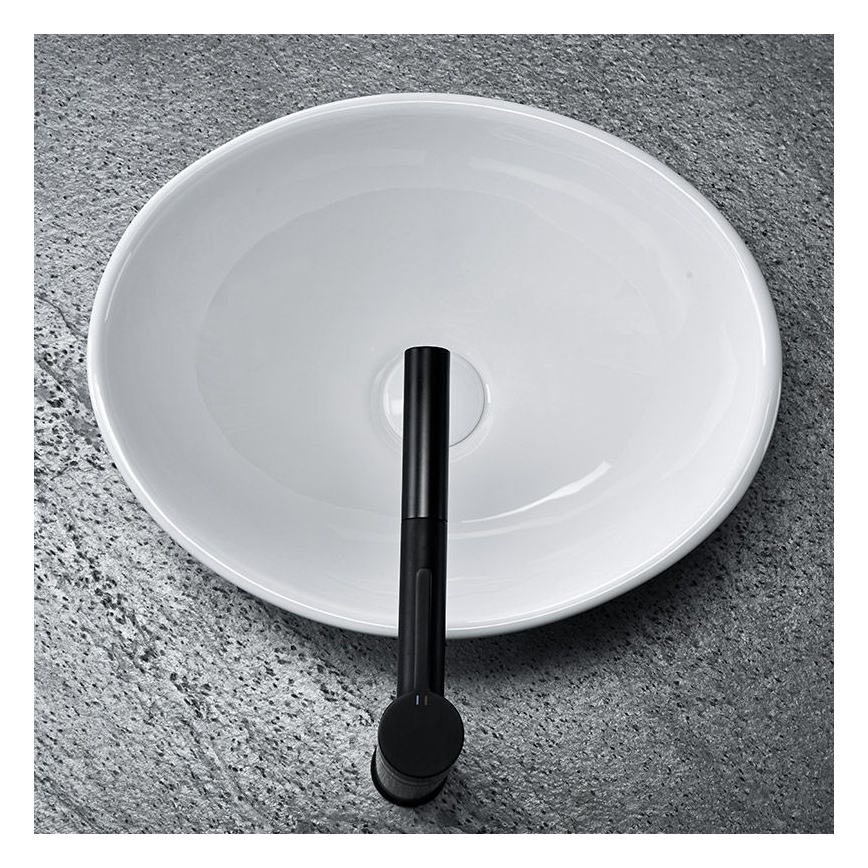 REA-U0133 - Vasque à poser SOFIA 34,5x41 cm céramique/blanc brillant