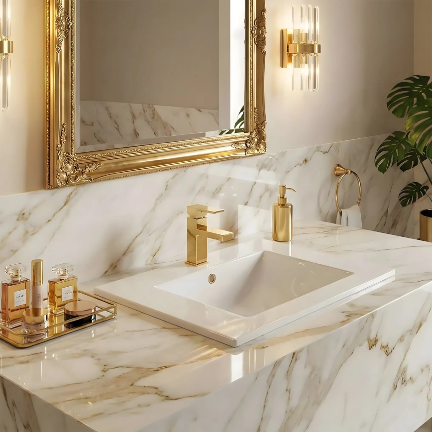 REA-U0190 - Lavabo encastré DAFNE 46,5x72 cm céramique/blanc brillant