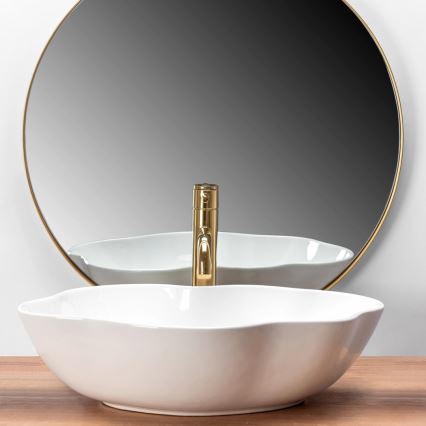 REA-U0265 - Vasque à poser PEARL 38x50,5 cm céramique/blanc brillant