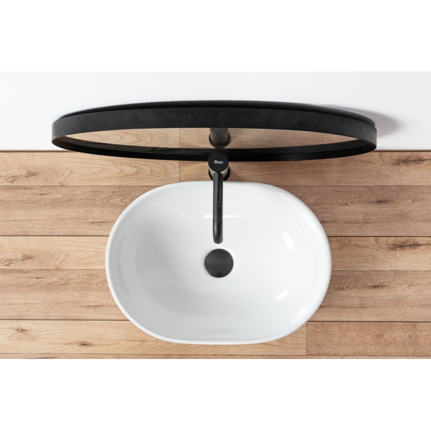 REA-U0416 - Lavabo da appoggio AMELIA 34,5x48 cm ceramica/bianco lucido