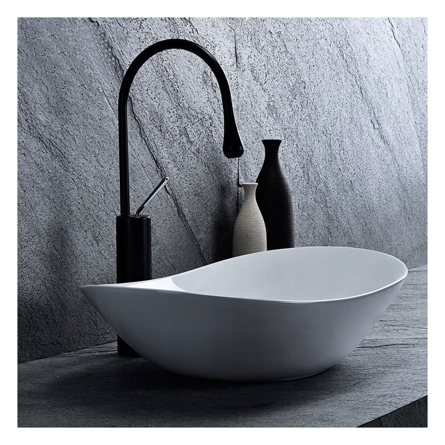 REA-U0441 - Lavabo da appoggio ROYAL 35,5x61,5 cm ceramica/bianco lucido