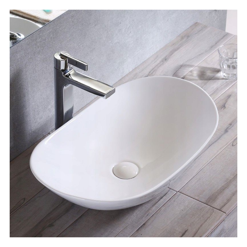 REA-U0441 - Lavabo da appoggio ROYAL 35,5x61,5 cm ceramica/bianco lucido
