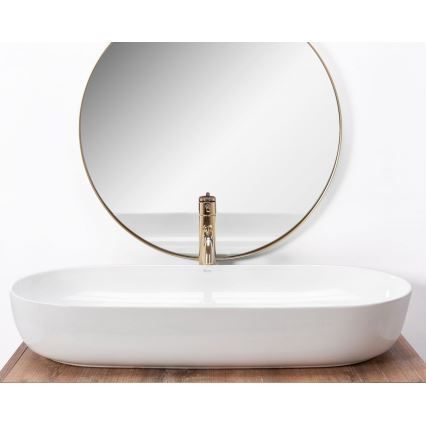 REA-U0563 - Lavabo à poser CLEO 41x81 cm céramique/blanc brillant