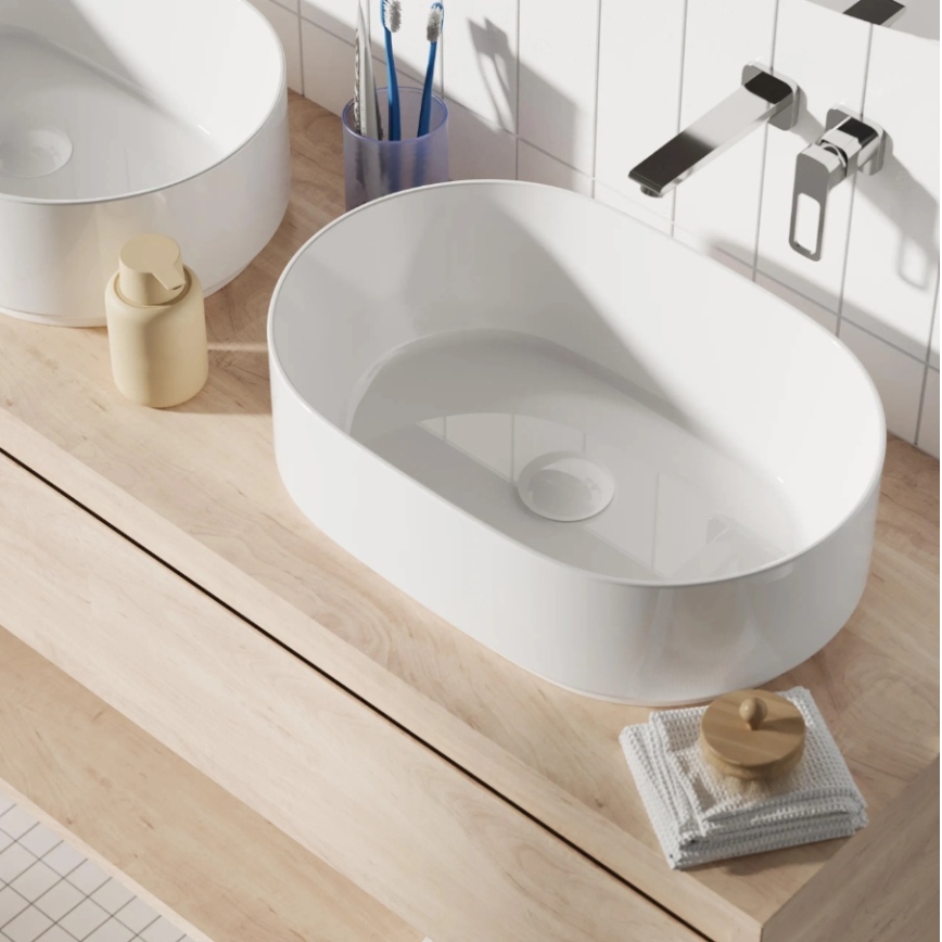 REA-U0600 - Lavabo à poser ALMA 36x57 cm céramique/blanc brillant