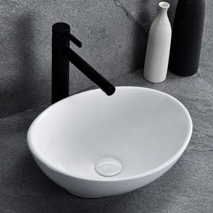 REA-U0623 - Lavabo da appoggio SOFIA MINI 27x34 cm ceramica/bianco lucido