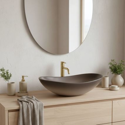 REA-U0626 - Vasque à poser ROYAL 36x62 cm céramique/marron