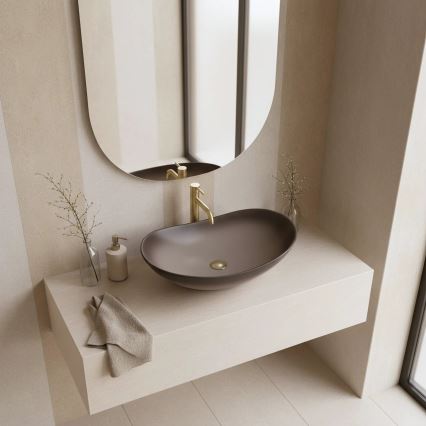 REA-U0626 - Vasque à poser ROYAL 36x62 cm céramique/marron