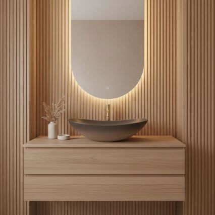 REA-U0626 - Vasque à poser ROYAL 36x62 cm céramique/marron
