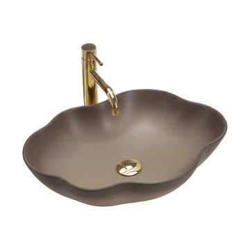 REA-U0629 - Vasque à poser PEARL 38x50,5 cm céramique/marron