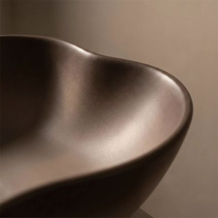 REA-U0629 - Vasque à poser PEARL 38x50,5 cm céramique/marron