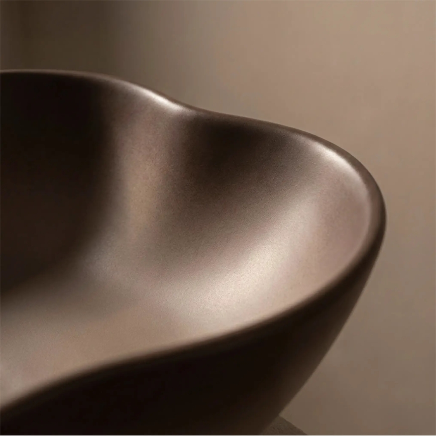 REA-U0629 - Vasque à poser PEARL 38x50,5 cm céramique/marron