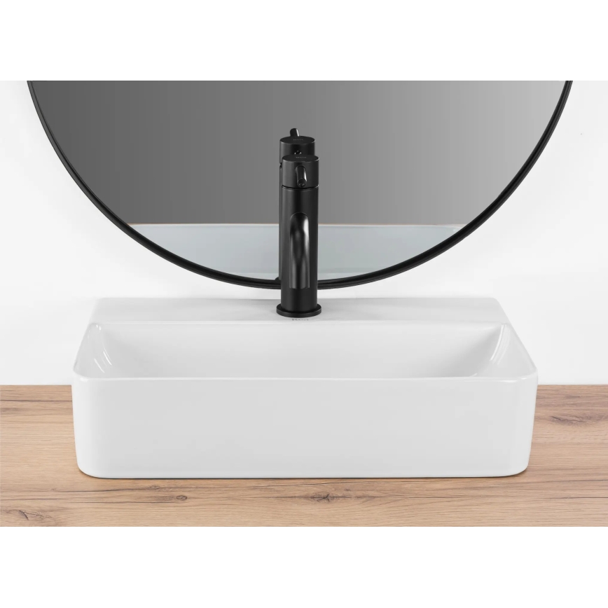 REA-U0630 - Lavabo da appoggio/sospeso NAOMI 28,5x45,5 cm ceramica/bianca