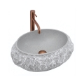 REA-U0633 - Aufsatzwaschbecken MIKA GABRO 38x50 cm grau/Steinoptik