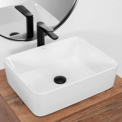 REA-U0669 - Lavabo à poser ANITA 37,5x48,5 cm céramique/blanc brillant