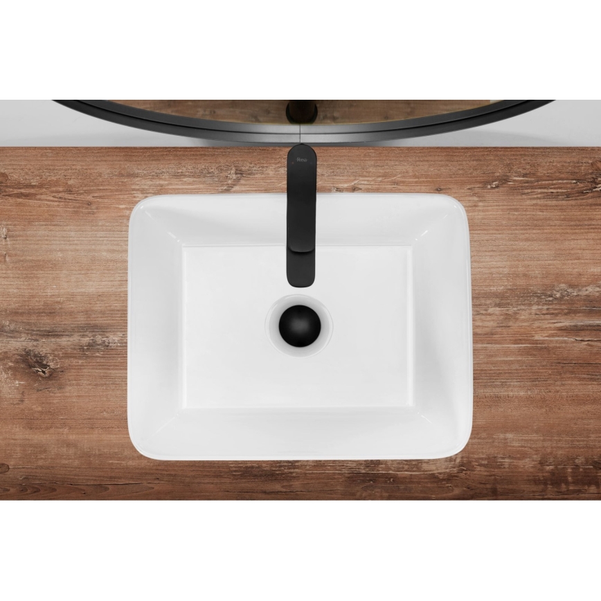 REA-U0669 - Lavabo à poser ANITA 37,5x48,5 cm céramique/blanc brillant