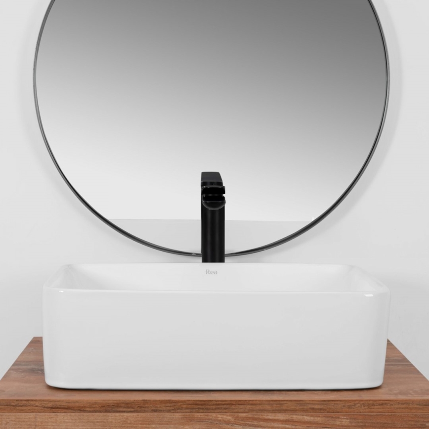 REA-U0669 - Lavabo da appoggio ANITA 37,5x48,5 cm ceramica/bianco lucido