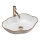 REA-U0696 - Lavabo à poser PEARL 38 x 50,5 cm céramique/blanc brillant/or