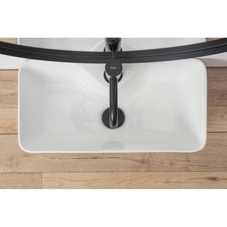REA-U0699 - Lavabo da appoggio MERY 25x50,5 cm ceramica/bianco lucido