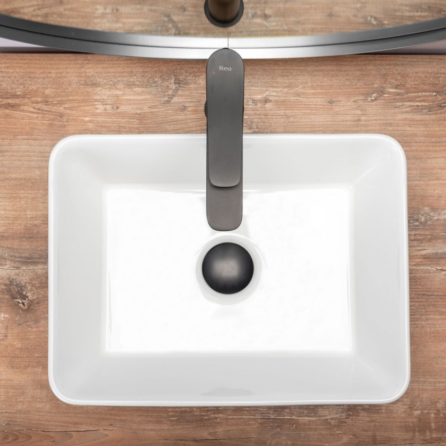 REA-U0952 - Aufsatzwaschbecken ANITA MINI 31x41 cm Keramik/glänzend weiß