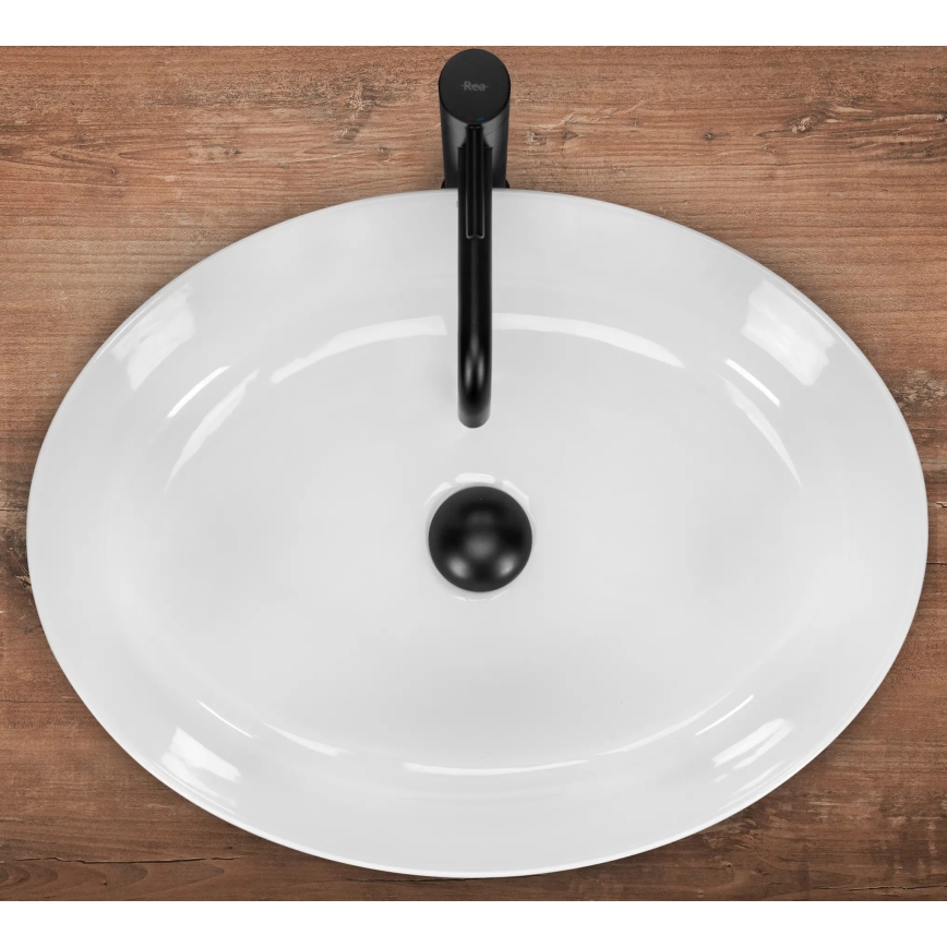 REA-U1223 - Aufsatzwaschbecken QUEEN 41,5 x 55 cm, Keramik / glänzendes Weiß