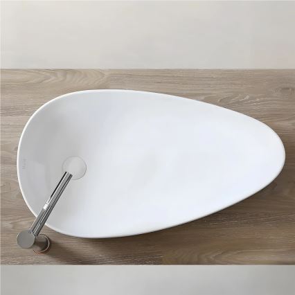 REA-U1500 - Aufsatzwaschbecken GRETA 42,5 x 77 cm, Keramik / glänzendes Weiß