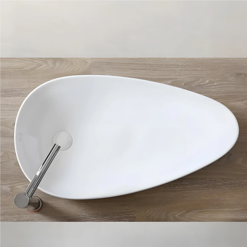 REA-U1500 - Aufsatzwaschbecken GRETA 42,5 x 77 cm, Keramik / glänzendes Weiß