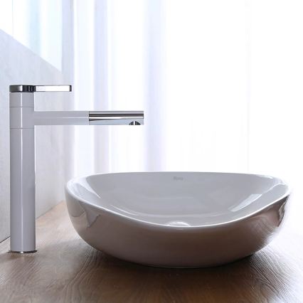 REA-U1500 - Aufsatzwaschbecken GRETA 42,5 x 77 cm, Keramik / glänzendes Weiß