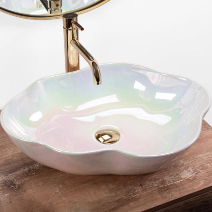 REA-U3309 - Vasque à poser PEARL 38 x 50,5 cm, céramique/multicolore