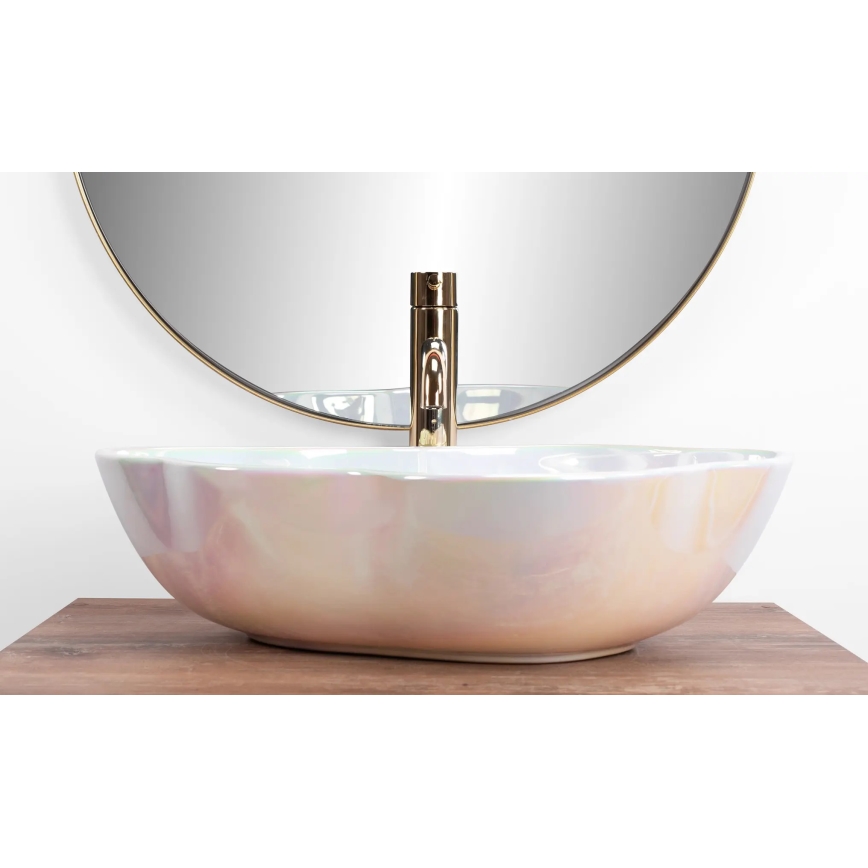 REA-U3309 - Vasque à poser PEARL 38 x 50,5 cm, céramique/multicolore