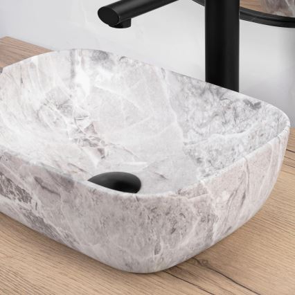 REA-U3321 - Aufsatzwaschbecken BELINDA MINI 25x36 cm Keramik/grau/Steinoptik