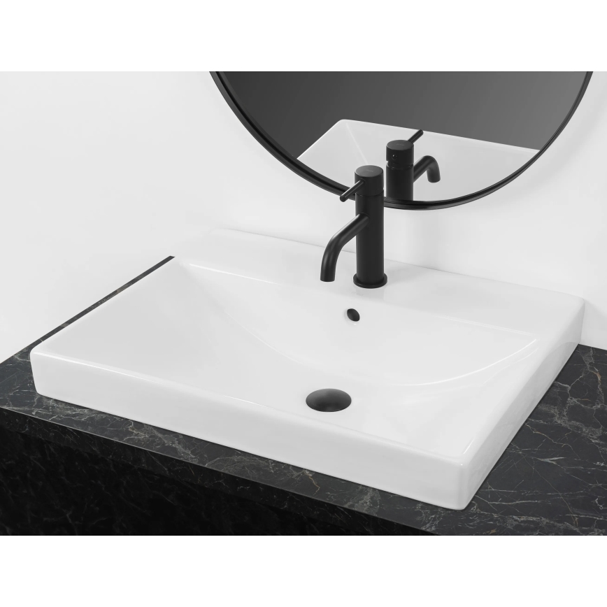 REA-U3326 - Lavabo da incasso MANDY 46x60 cm ceramica/bianco lucido