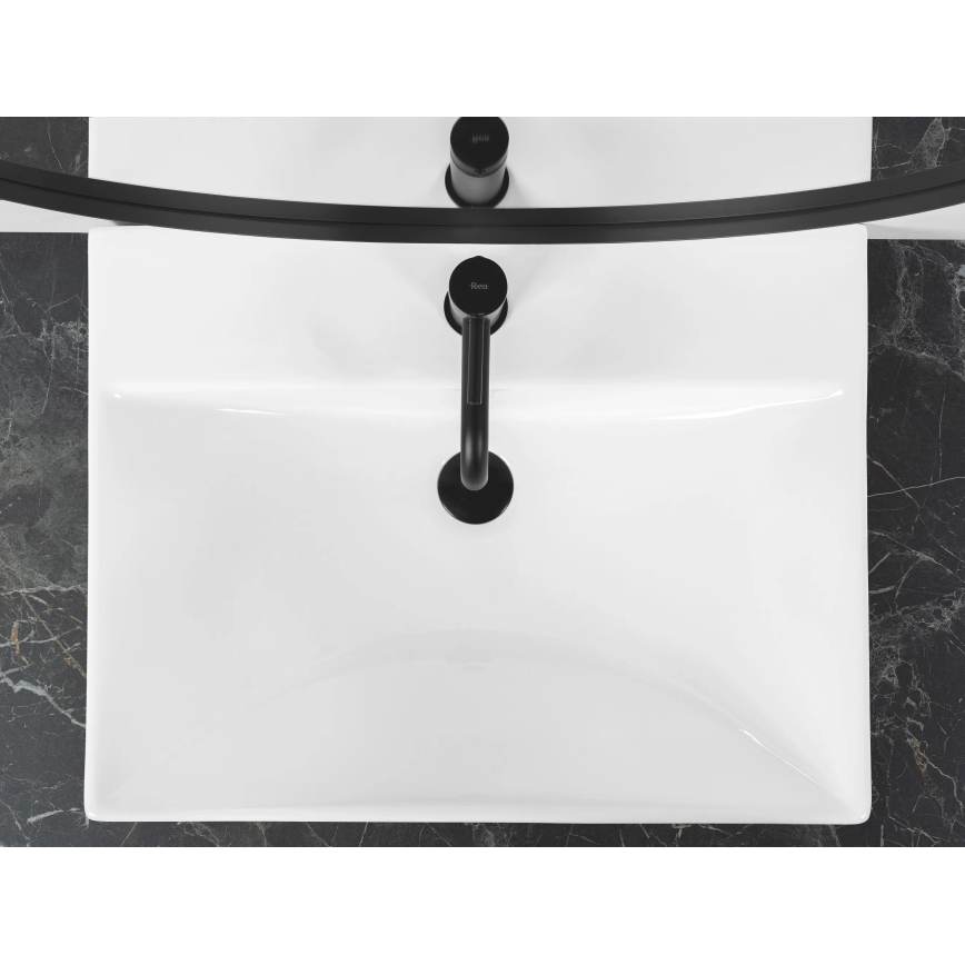 REA-U3326 - Lavabo encastré MANDY 46x60 cm céramique/blanc brillant