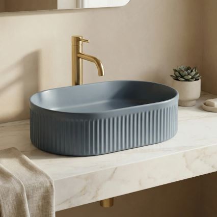 REA-U3535 - Aufsatzwaschbecken VANDA 31x49 cm Keramik/dunkelblau