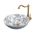 REA-U3608 - Aufsatzwaschbecken JULIANA 40 cm Keramik/weiß/blau