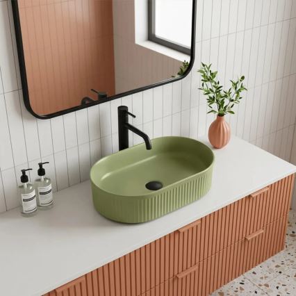 REA-U3612 - Aufsatzwaschbecken VANDA 31x49 cm Keramik/grün