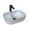 REA-U3801 - Aufsatzwaschbecken LIVIA 33,5x46,5 cm Keramik/Grau/Steinoptik